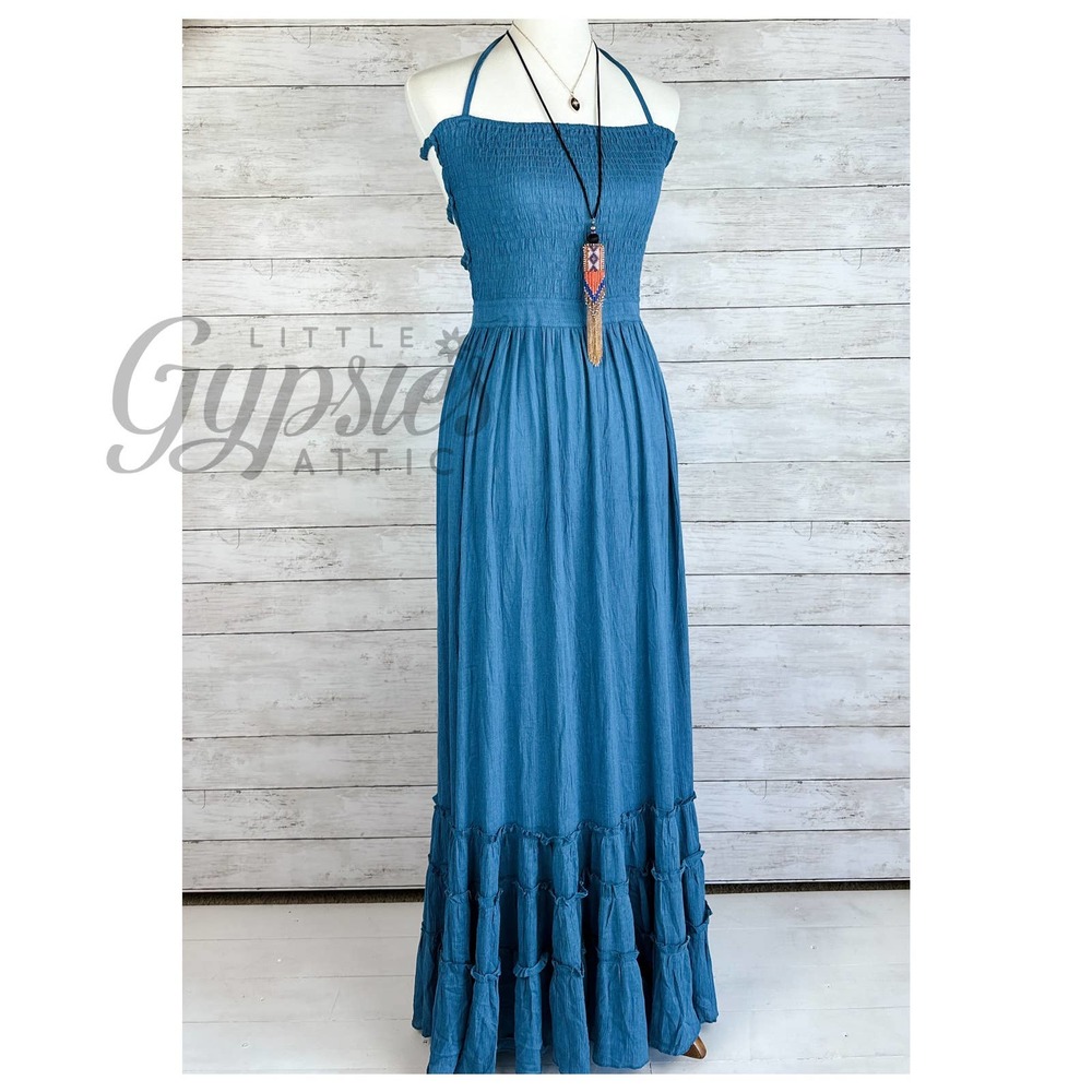 Handmade Tropical Resort Bohemian Maxi Dress - Picture 10 of 13